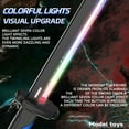 thumbnail image 6 of Light Up Neon Sword,17.3 Inch Spark Blade Swords with Multicolor LED Lights and Fog,Rechargable Light Up Sword for Costumes,Halloween Cosplay,Display (with 3 Flints), 6 of 10