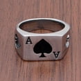 thumbnail image 3 of MasteelfCA 1pc Fashion Titanium Steel Ring Exquisite Finger Jewelry for Man (Steel Color), 3 of 7