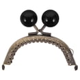 thumbnail image 1 of Retro Semicircular Arch Iron Purse Frame with Black Pearl Decorative Lock for Bag Making DIY Craft 8.5cm, 1 of 9