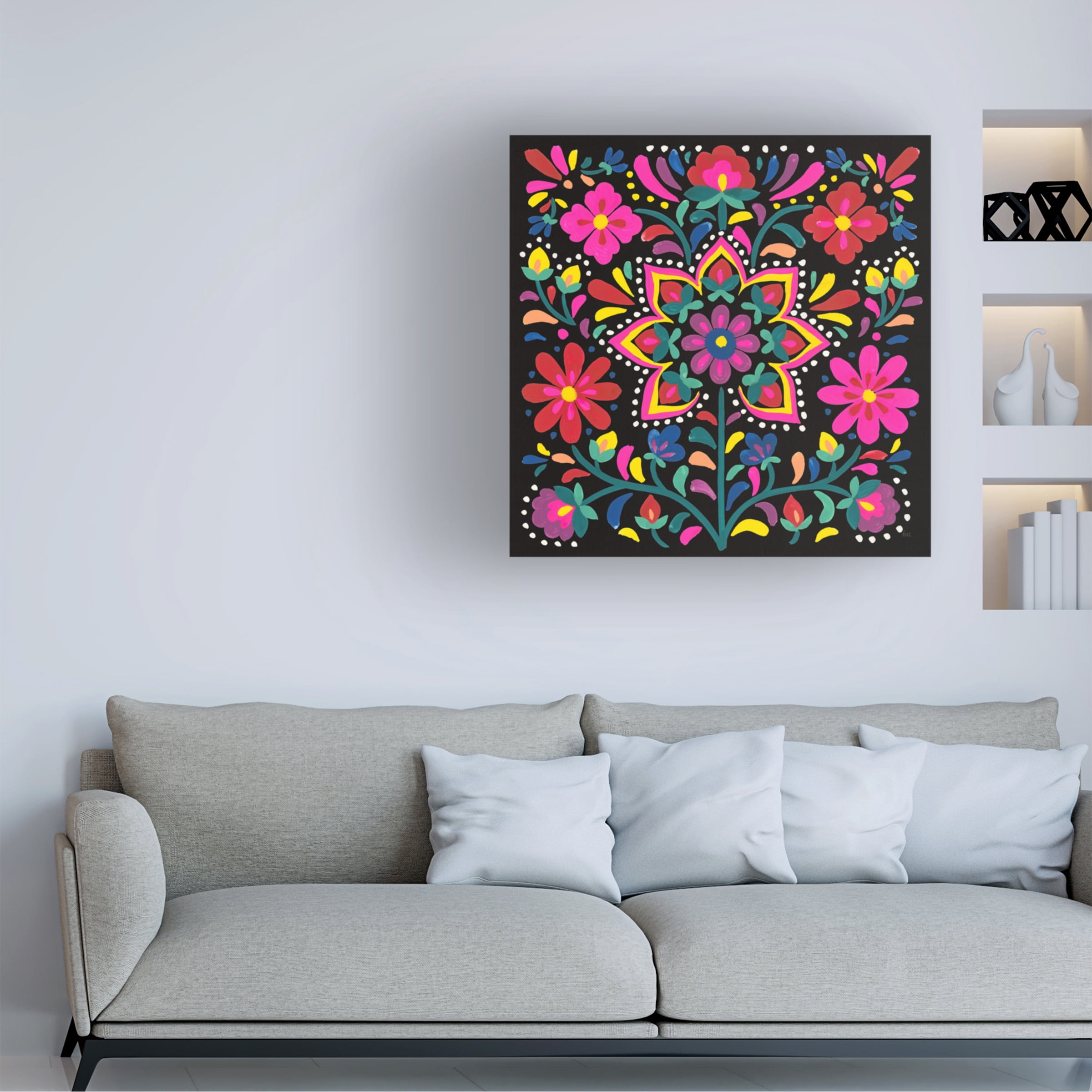 Laura Marshall 'Floral Fiesta III' Canvas Art