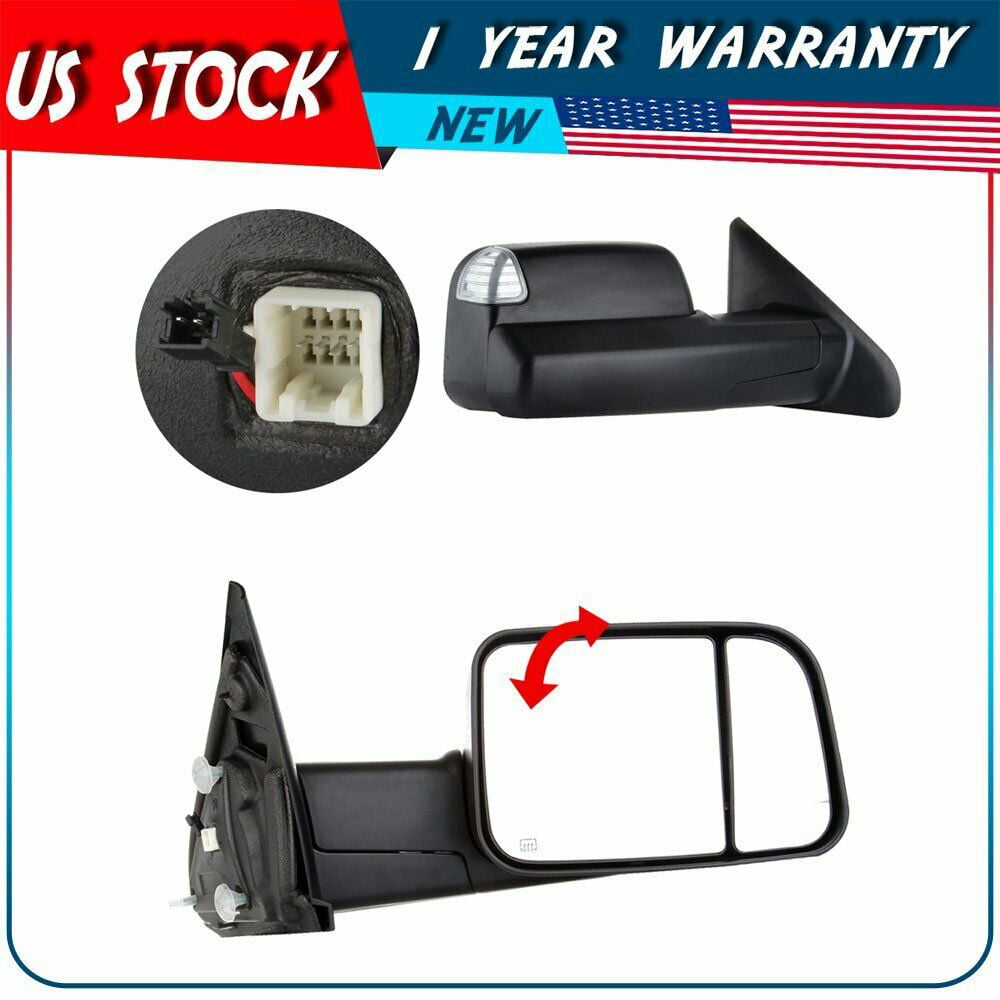 ECCPP Towing Mirrors for 2002-2008 for Dodge for Ram 1500 2500 Power Heated Pickup Pair Set 