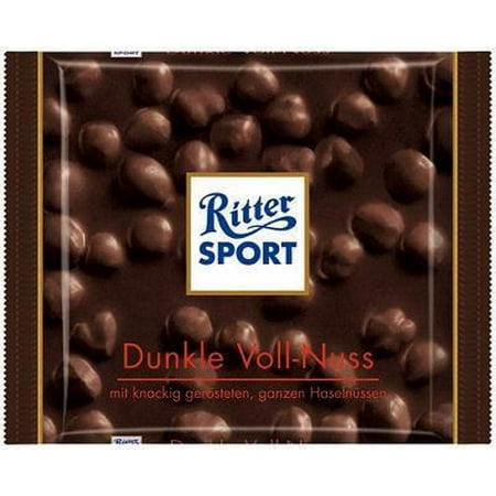 Ritter Sport DARK Chocolate with Whole Hazelnuts,