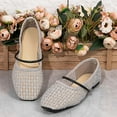 thumbnail image 6 of Xfvqtps Womens Flats Mary Jane Shoes Elastic Strap Slip on Hollow out Breathable Flat Shoes Square Toe Comfortable Soft Sole Gray, 6 of 9