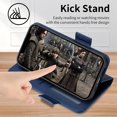 thumbnail image 5 of Dteck Flip Wallet Case for T-Mobile Revvl 6 / 6X 5G, PU Leather Magnetic Folio Cover with Card Holder,Kickstand TPU Shockproof Durable Protective Phone Case for Revvl 6 5G,Blue, 5 of 5