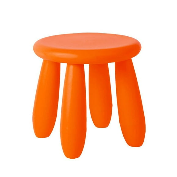 Household Children Plastic Stool Adult Seat Home Thickened Footboard Kindergarten Floor Bench Non-slide Furniture Orange