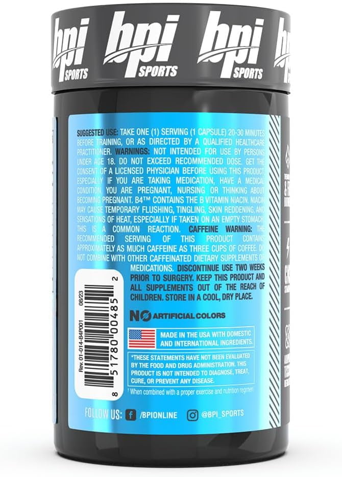 BPI Sports B4 Thermogenic The Once Daily Fat Burner, 60 Count