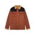 thumbnail image 6 of USNSM Men's Sherpa Fleece Cotton Jacket, Cargo Jacket, Long Sleeved Lapel Winter Warm Coat with Multiple Pockets Red L, 6 of 6