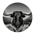 thumbnail image 4 of WYYP Longhorn Cattle Round Tablecloth 100% Polyester Fiber Waterproof White, 4 of 8