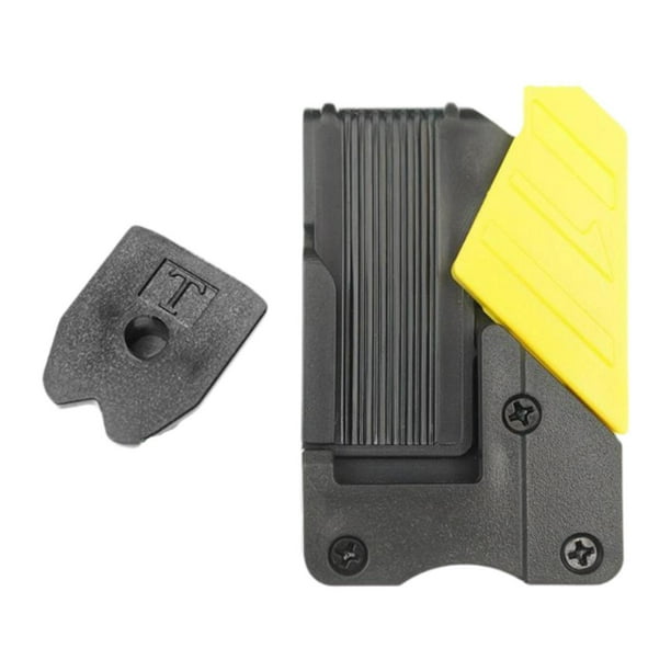 Soporte para cinta métrica, herramienta de seguro de mano de obra para electricistas, accesorios portátiles, resistente Amarillo negro