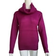 thumbnail image 4 of HOWPAY Cozy Sweaters for Women Casual Relaxed Fit Basic Solid Color Turtleneck Long Sleeve Stretch Pullover Jumper Top Comfortable Soft Fall Clothes Purple XXL, 4 of 5