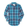 thumbnail image 1 of Aeropostale Camisa con botones y bolsillo a cuadros para hombre, azul, pequeÃ±a Aeropostale Botones al frente, 1 of 1