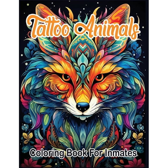 Tattoo Animals coloring book for inmates, (Paperback)
