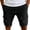 Black, variant on Cargo Shorts for Men Summer Casual Elastic Waist Straight Leg Knee Length Utility Work Shorts with Pockets