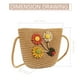 thumbnail image 2 of Girl Crossbody Pouch encantador Crossbody Bag Small Beach Kids Bolsa tejida de paja, 2 of 5