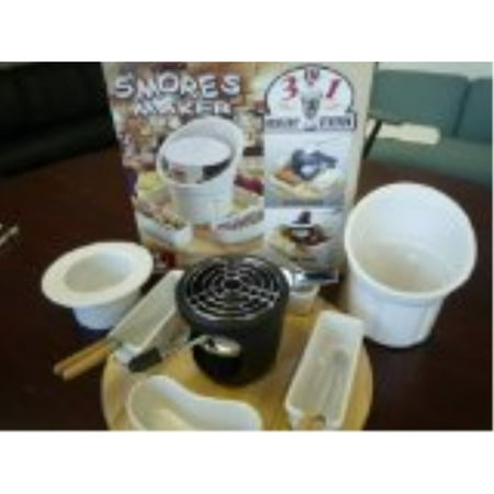 SMORES MAKER - Indoor/Outdoor 3-in-1 Dessert Station (S'mores, Fondue, Ice (Best Ice Cream In College Station)