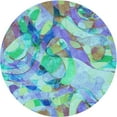 thumbnail image 1 of Ahgly Company Tapis de Zone Carré Lavable en Machine Turquoise Vert, 3 Pieds Carré, 1 of 7