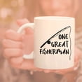 thumbnail image 6 of One Great Fisherman White Ceramic Coffee Mug For Her His Birthday Present Of Together Anniversary & Valentines Day Gift (White, Porcelain), 6 of 6