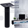 thumbnail image 7 of 6 Inch /15cm Metal Furniture Legs, Btowin VCF 8Pcs Black Adjustable Furniture Support Feet(Max Adjustable Height 15mm), DIY Replacement Dresser Legs for Cabinet Table Sofa Couch Desk Kitchen Cupboard, 7 of 7
