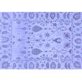 thumbnail image 1 of Ahgly Company Machine Washable Indoor Rectangle Abstract Blue Modern Area Rugs, 4' x 6', 1 of 4
