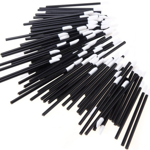 Zhuge 100 pcs Disposable Lipbrush Lip Gloss Brush Wands Lipstick Gloss Applicators Makeup Tool