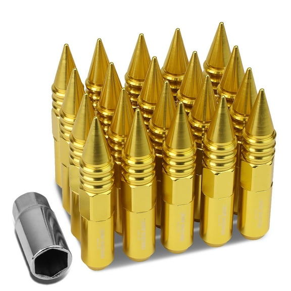 DNA Motoring LN-ZTL-9030-15-GD 20-Piece M12 x 1.5 Aluminum Alloy Wheel Lug Nuts   Deep Drive Extension (Gold)
