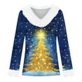 thumbnail image 3 of Aofany Long Sleeve Shirts for Women Xmas Gifts Christmas Tree Print Tops Holiday Graphic Shirts Blouse Womens Clothing, 3 of 3