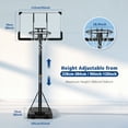 Naipo Portable Basketball Hoop & Home Goal System with Adjustable Height, Large Backboard & Base