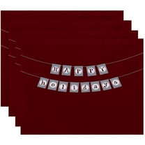 Simply Daisy 18" x 14" Happy HolidaysBanner Word Print Placemat