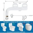 thumbnail image 4 of Ourlova Non-Electric Dual Nozzle Toilet Bidet Attachment, Self-Cleaning Frontal/Rear Wash, Adjustable Pressure, 4 of 6