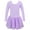 Purple, variant on Girl's Spring and Autumn Long Sleeved Round Neck Elastic Tight-fitting Top Ruffle Edge Dress 2-12 Years Old Purple 11-12Years