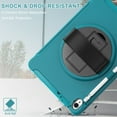 thumbnail image 6 of Mantto Case for iPad 10th Generation 10.9" 2022 Case, Multi angle Rotating Kickstand &Handle Rugged Shockproof Tablet Cover with Pencil Holder Silicone Full body Protection Cover, Lightblue, 6 of 10