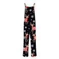 thumbnail image 5 of successthop Womens One Pieces Christmas Jumpsuit Plus Size Kitty Print Sleeveless Wide Leg Festival Pants with Pockets, 5 of 5