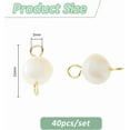 thumbnail image 2 of 40 conectores para colgantes de perlas, dijes de perlas, perlas naturales de agua dulce, eslabones de perlas irregulares con argollas dobles doradas de acero inoxidable 304., 2 of 6