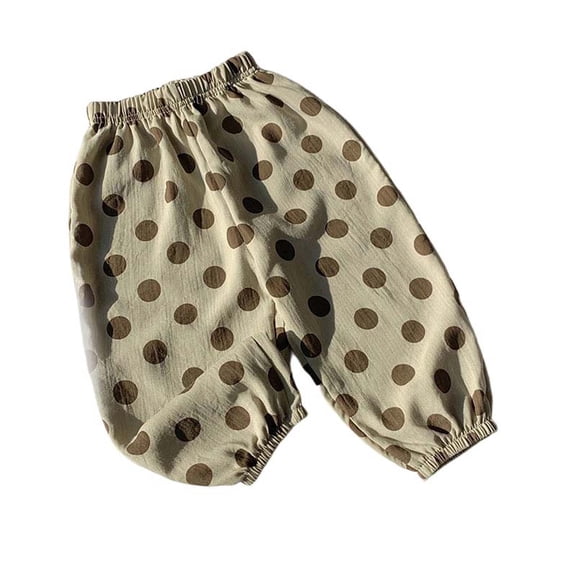 Guluxicc Girls Polka Dots Joggers Kids Summer Harem Pants Lightweight Elastic Waist Loose Athletic Sweatpants for 1-11 Years