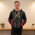 thumbnail image 6 of Unisex Spider Superhero Graphic Zip Up Hoodie Casual Loose Fit Long Sleeve Cosplay Jacket Sweatshirt with Pockets for Adults Halloween Costumes, 6 of 8