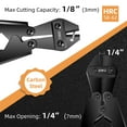 thumbnail image 4 of Deli 8-Inch Mini Bolt Cutter, Small Heavy Duty Wire Cutter, with Comfortable Soft Rubber Grip, Security Lock, 65Mn Steel Blade for Wire, Cables, Chains, Small Screws, 4 of 8