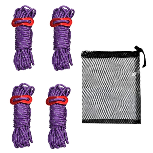 Outdoor Camping Tent Rope 4mm Thick Reflective Rope Draw Rope 4 Meters Wind  Rope