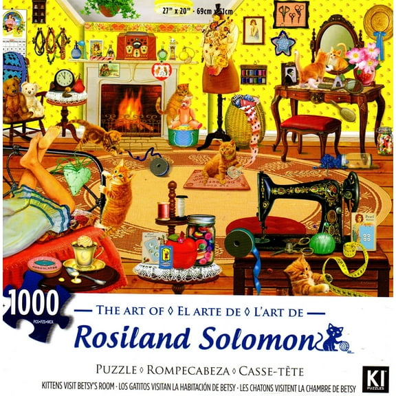 Kittens Visit Betsy's Room 1000 Piece Puzzle