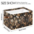 thumbnail image 4 of Yayeee 2 Pack Canvas Storage Basket with Handles for Shelves Fabric Bins Closet Organizer, Metallic Flower, 4 of 8