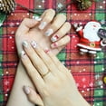 thumbnail image 3 of Sunail NATURAL,Snowman’s Promise,size L,Handmade nail art,Press On Nails for Women Ladies Girls, 3 of 9