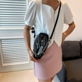 thumbnail image 3 of Bolso Mujer Crossbody Ataúd Forma PVC PU Bolso para Oficina Viajes Negro, 3 of 7