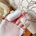 thumbnail image 4 of Case Cover Compatible with Samsung Galaxy Buds Plus (2020) /Galaxy Buds (2019),Cute Cartoon Kawaii DIY Design Transparent Earphone Case with Keychain (Flower), 4 of 8