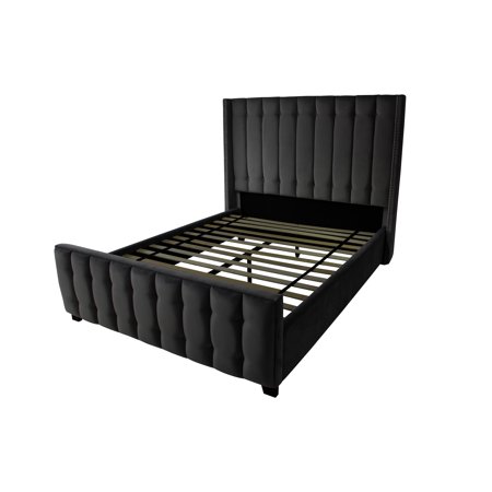 Lifestyle Solutions Leland King Platform Bed Upholstered Head