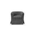 thumbnail image 5 of Bed Bath & Beyond Metal Fabric Solid Print Barrel Accent Chair, Gray, 5 of 5