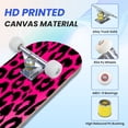 thumbnail image 3 of 31"x8" Leopard Print Black Complete Skateboards for Beginners, Double Kick 7 Ply Maple Deck Skateboard with Wheels, Gifts for Kids Teens, 3 of 8