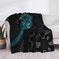 thumbnail image 6 of Lsque Geometry Dash Print Flannel Throw Blanket, Ultra-soft Blanket for Bed, Couch, Car, Hypoallergenic Anti-pilling blanket-60"x50", 6 of 8