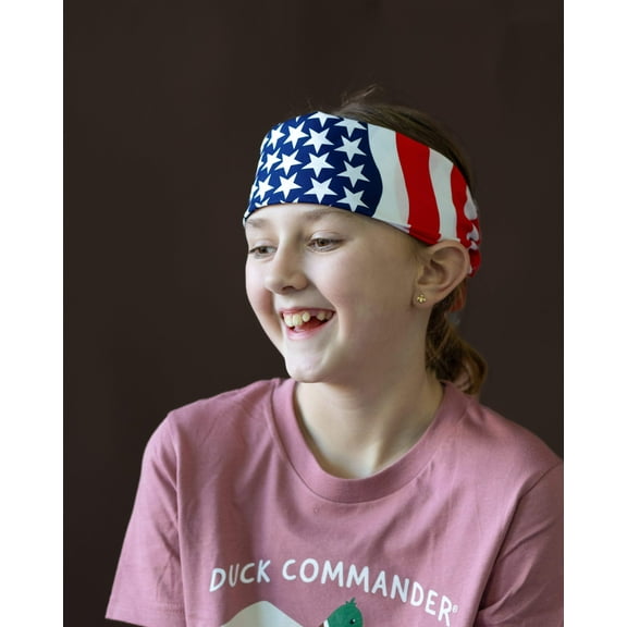 Duck Commander Willie Robertson Series American Flag Head Bandana Patriotic Red, White & Blue