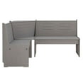 thumbnail image 2 of Kingfisher Lane Modern Pine Wood Corner Dining Nook Set in Gray, 2 of 34