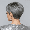 thumbnail image 3 of Short Gray Pixie Cut Wig for Women 150% Density Virgin Human Hair Full Machine Made Short Layered Wigs with Bangs for Daily Wear Pixie Cut Straight Style, 3 of 8