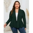 thumbnail image 2 of Yesfashion Womens Plus Size Blazer Long Sleeve Notch Lapel Casual Work Blazers Two Button Open Front Pockets Jackets, 2 of 6